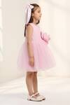 Pnk Isha Arora (Pink)_Pink Cotton, Viscose Fabric Flowers Sugar Stripe Swirl Dress _Online_at_Aza_Fashions
