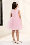 Shop_Pnk Isha Arora (Pink)_Pink Cotton, Viscose Fabric Flowers Sugar Stripe Swirl Dress _at_Aza_Fashions