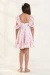 Shop_Pnk Isha Arora (Pink)_Pink Cotton Ruffles Fruity Cold-shoulder Dress _at_Aza_Fashions