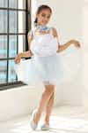 Buy_Pnk Isha Arora (Pink)_White Tulle, Cotton, Lycra, Poplin Fabric Flowers Soft Blue And Two-piece Set _at_Aza_Fashions