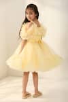Shop_Pnk Isha Arora (Pink)_Yellow Tulle, Lycra, Satin Applique Daisy Dreams Dress _at_Aza_Fashions