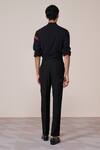 Shop_S&N By Shantnu Nikhil_Black Embroidery Designer Slim Fit Shirt _at_Aza_Fashions
