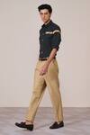 Buy_S&N By Shantnu Nikhil_Emerald Green Rayon Slim Fit Designer Shirt _Online_at_Aza_Fashions