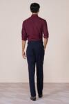 Shop_S&N By Shantnu Nikhil_Maroon Rayon Embroidery Cherry Slim Fit Designer Shirt _at_Aza_Fashions