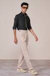 S&N By Shantnu Nikhil_Green Rayon Embroidery Military Slim Fit Designer Shirt _Online_at_Aza_Fashions