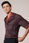 Buy_S&N By Shantnu Nikhil_Black Silk, Twill Adamas Print Shirt _Online_at_Aza_Fashions