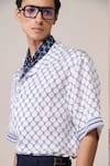 Shop_S&N By Shantnu Nikhil_Off White Silk Adamas Print Twill Shirt _Online_at_Aza_Fashions
