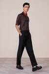 Shop_S&N By Shantnu Nikhil_Black Silk, Twill Adamas Print Shirt _Online_at_Aza_Fashions
