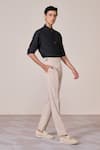 Buy_S&N By Shantnu Nikhil_Black Rayon Designer Slim Fit Shirt _Online_at_Aza_Fashions