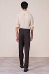 Shop_S&N By Shantnu Nikhil_Beige Rayon, Linen Ecru Slim Fit Shirt _at_Aza_Fashions