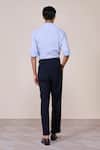 Shop_S&N By Shantnu Nikhil_Blue Cotton Light Slim Fit Designer Shirt _at_Aza_Fashions
