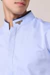 S&N By Shantnu Nikhil_Blue Cotton Light Slim Fit Designer Shirt _Online_at_Aza_Fashions