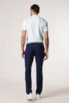 Shop_S&N By Shantnu Nikhil_Blue Embroidery Light Slim Fit Designer T-shirt _at_Aza_Fashions