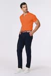 S&N By Shantnu Nikhil_Orange Embroidery Slim Fit Designer T-shirt _Online_at_Aza_Fashions