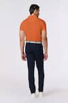 Shop_S&N By Shantnu Nikhil_Orange Embroidery Slim Fit Designer T-shirt _at_Aza_Fashions