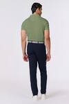 Shop_S&N By Shantnu Nikhil_Green Embroidery Sage Slim Fit Designer T-shirt _at_Aza_Fashions