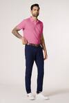 S&N By Shantnu Nikhil_Pink Embroidery Candy Slim Fit T-shirt _Online_at_Aza_Fashions