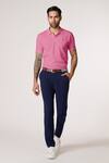 Buy_S&N By Shantnu Nikhil_Pink Embroidery Candy Slim Fit T-shirt _at_Aza_Fashions