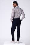 Shop_S&N By Shantnu Nikhil_Brown Cotton Embroidery Striped Designer Shirt _at_Aza_Fashions