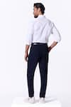 Shop_S&N By Shantnu Nikhil_White Cotton, Lycra Slim Fit Designer Shirt _at_Aza_Fashions