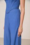 Buy_S&N By Shantnu Nikhil_Blue Viscose, Spandex Dark Denim Slim Fit Designer Pant _Online_at_Aza_Fashions