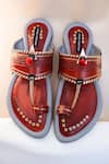 Buy_Shradha Hedau Footwear Couture_Red Designer Riaan Flats _at_Aza_Fashions