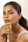 Buy_Mnsh_Gold Plated Vine Double Ring _at_Aza_Fashions