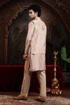 Miku Kumar_Pink Tissue, Organza Embroidery Onion Mridul Kurta Set _Online_at_Aza_Fashions