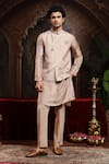 Buy_Miku Kumar_Pink Tissue, Organza Embroidery Onion Mridul Kurta Set _at_Aza_Fashions