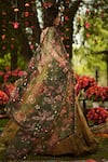 Buy_Mahima Mahajan_Gold Organza Sequins, Zari, Embroidery V-neck Designer Lehenga Set _Online_at_Aza_Fashions