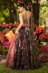 Shop_Mahima Mahajan_Pink Organza Embroidery, Sequins Round Neck Designer Lehenga Set _at_Aza_Fashions