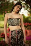 Buy_Mahima Mahajan_Pink Organza Sequins, Embroidery, Beads Bandeau Neck Mehreen Set _Online_at_Aza_Fashions