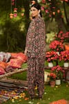 Shop_Mahima Mahajan_Pink Georgette Sequins, Embroidery V-neck Floral Print Kurta And Salwar Set _at_Aza_Fashions