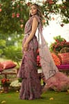 Shop_Mahima Mahajan_Pink Lycra Sequins Square Neck Designer Warm Bubblegum Corset Top _at_Aza_Fashions