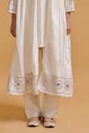 Shop_Gulabo By Abu Sandeep_Off White Modal, Chanderi Sequins, Embroidery Designer Jacket Kurta Pant Set _Online_at_Aza_Fashions