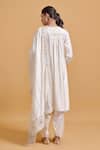 Shop_Gulabo By Abu Sandeep_Off White Modal, Chanderi Embroidery Dupatta _at_Aza_Fashions