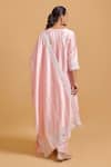 Shop_Gulabo By Abu Sandeep_Pink Modal, Chanderi Sequins, Embroidery Dupatta _at_Aza_Fashions