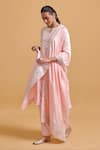 Gulabo By Abu Sandeep_Pink Modal, Chanderi Sequins, Embroidery Dupatta _Online_at_Aza_Fashions