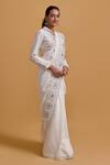 Buy_Gulabo By Abu Sandeep_Off White Modal, Chanderi Sequins, Embroidery Designer Saree _Online_at_Aza_Fashions