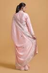 Shop_Gulabo By Abu Sandeep_Pink Modal, Chanderi Sequins, Embroidery Designer Saree _at_Aza_Fashions