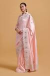 Shop_Gulabo By Abu Sandeep_Pink Modal, Chanderi Sequins, Embroidery Designer Saree _Online_at_Aza_Fashions