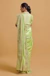 Shop_Gulabo By Abu Sandeep_Green Modal, Chanderi Sequins, Embroidery Pista Designer Saree _at_Aza_Fashions