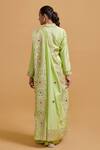 Shop_Gulabo By Abu Sandeep_Green Modal, Chanderi Sequins, Embroidery Pista Designer Saree _Online_at_Aza_Fashions