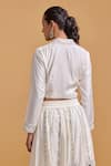 Shop_Gulabo By Abu Sandeep_Off White Modal, Chanderi Embroidery Lehenga Skirt _at_Aza_Fashions