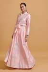 Gulabo By Abu Sandeep_Pink Modal, Chanderi Sequins, Embroidery Lehenga Skirt _Online_at_Aza_Fashions