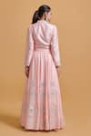Shop_Gulabo By Abu Sandeep_Pink Modal, Chanderi Sequins, Embroidery Lehenga Skirt _at_Aza_Fashions