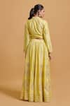 Shop_Gulabo By Abu Sandeep_Yellow Modal, Chanderi Embroidery Lehenga Skirt _at_Aza_Fashions