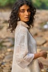 Buy_Dash And Dot_White Cotton, Nylon Collared Lace A-line Dress _Online_at_Aza_Fashions