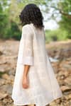 Shop_Dash And Dot_White Cotton, Nylon Collared Lace A-line Dress _at_Aza_Fashions