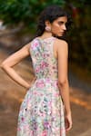 Shop_Dash And Dot_Multi Color Polyester Embroidery, Sequins Sweetheart Floral Fit And Flare Gown _at_Aza_Fashions